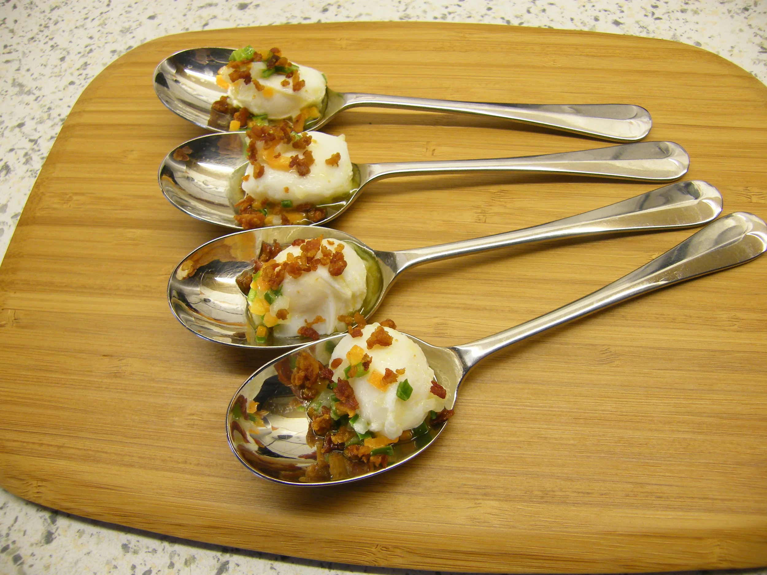 Bacon, Brunoise and Butter Sauce finish these off... before you finish them off, of course!