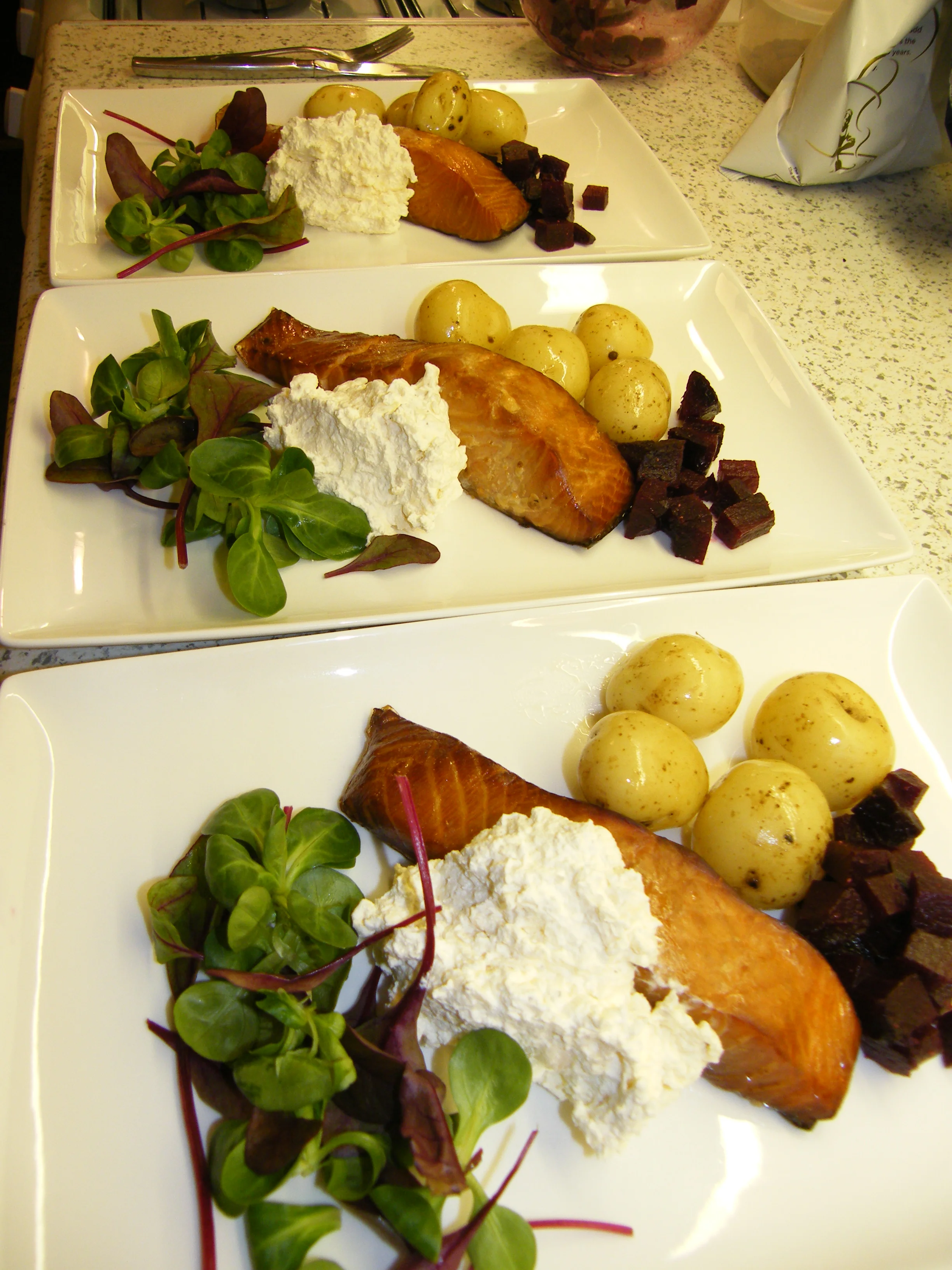 Hot Smoked Salmon, Beetroot & Horseradish