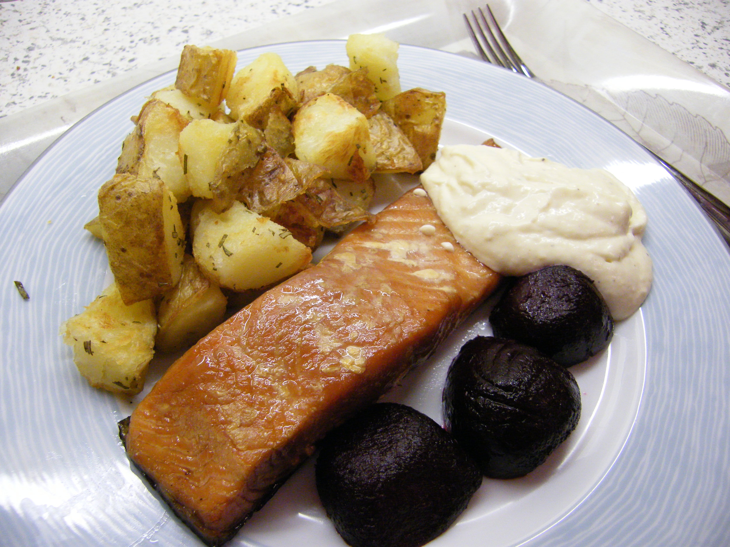 Hot Smoked Salmon, Beetroot & Horseradish