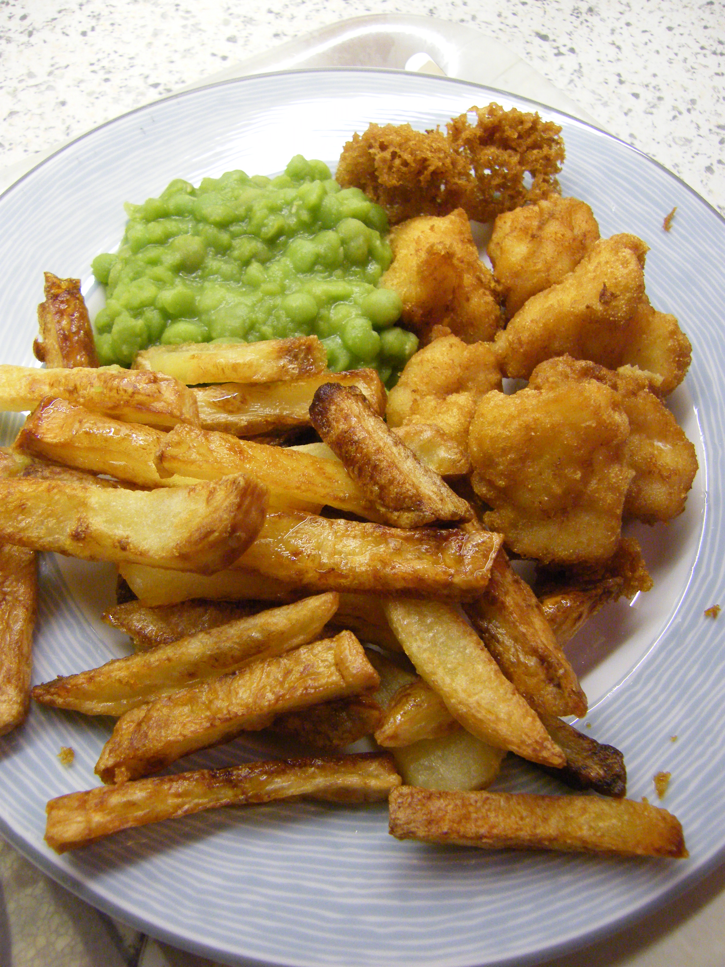 'Scampi' (Monkfish) and Chips
