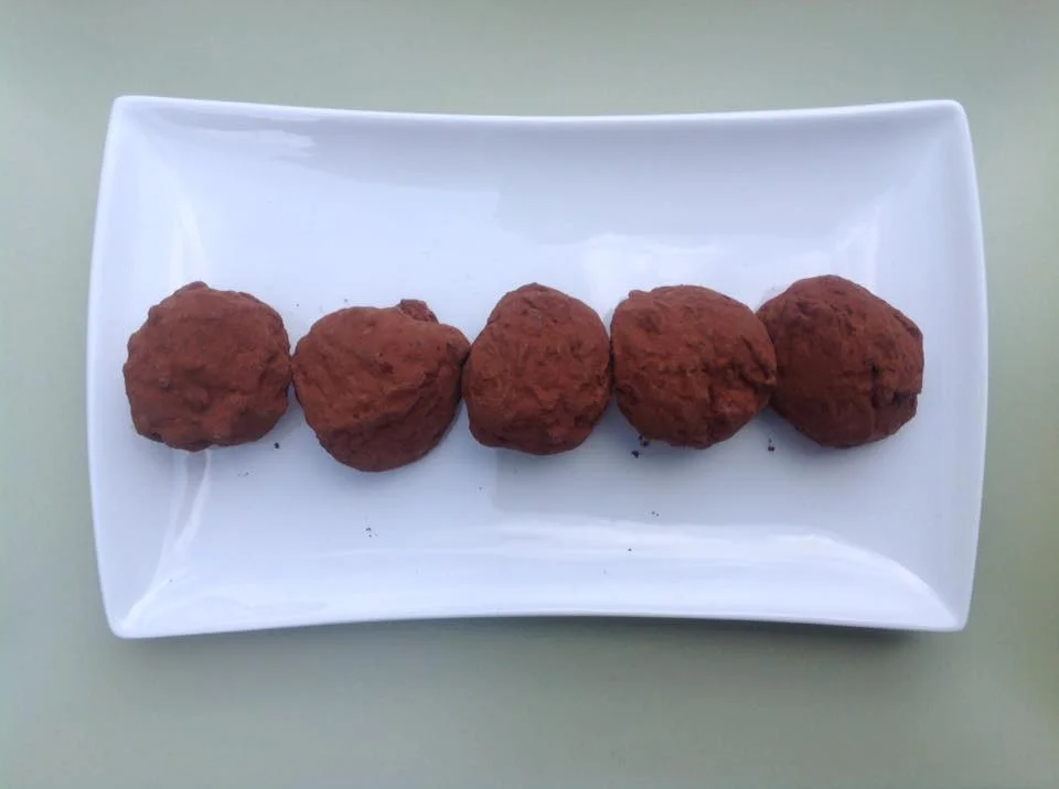 Salted caramel and peanut truffles