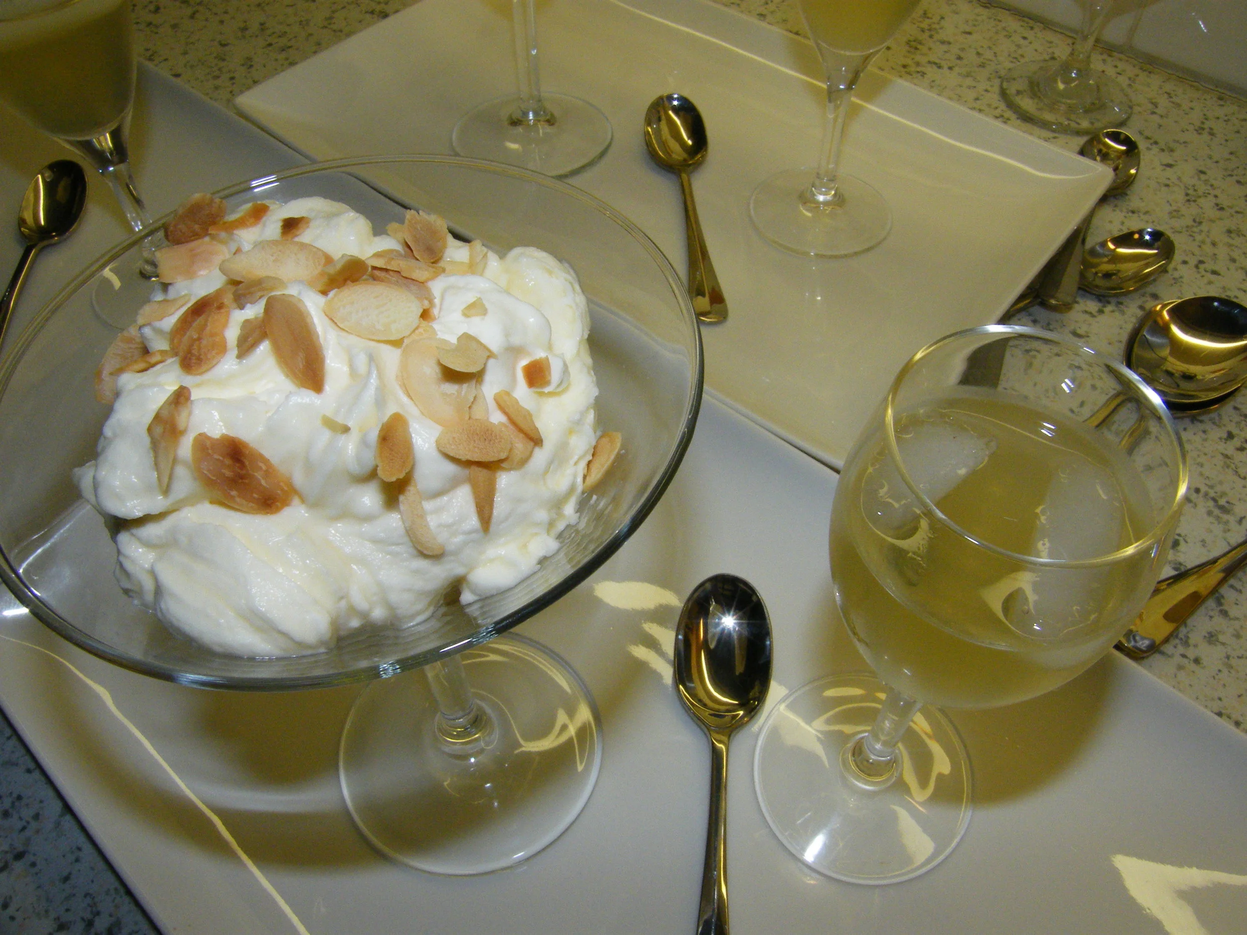Lemon Syllabub, Toasted Almonds and Limoncello