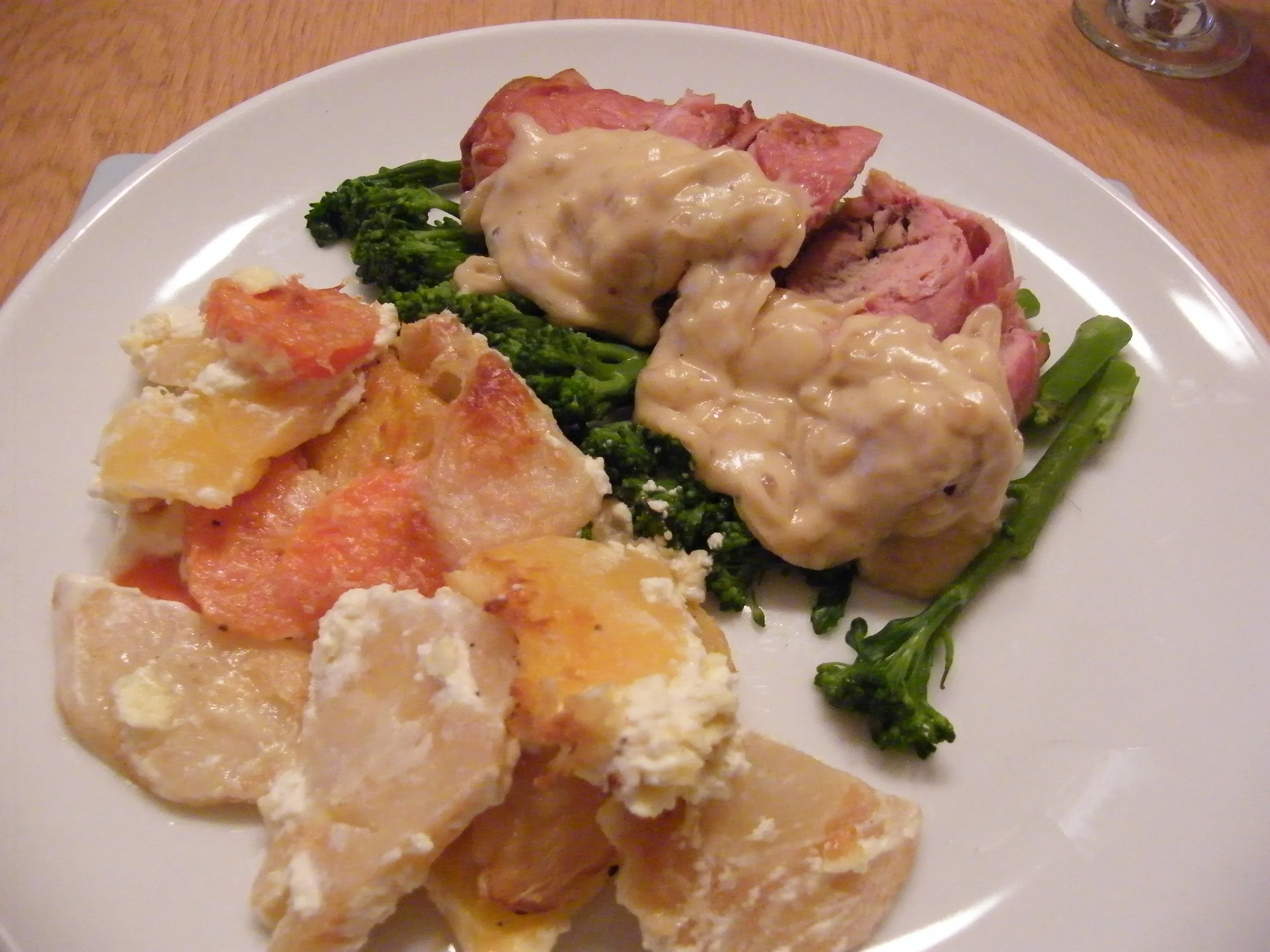 Bacon-wrapped Pheasant in Cider Sauce