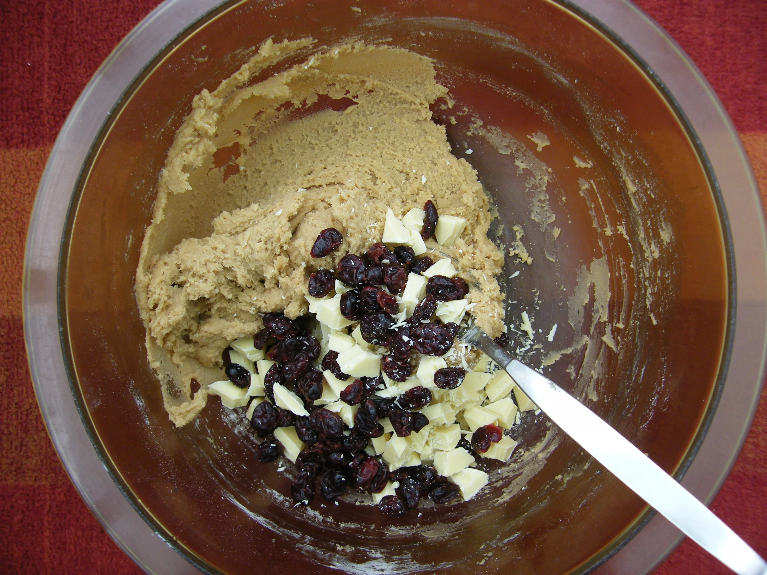 White Choc & Dried Cranberry Cookies
