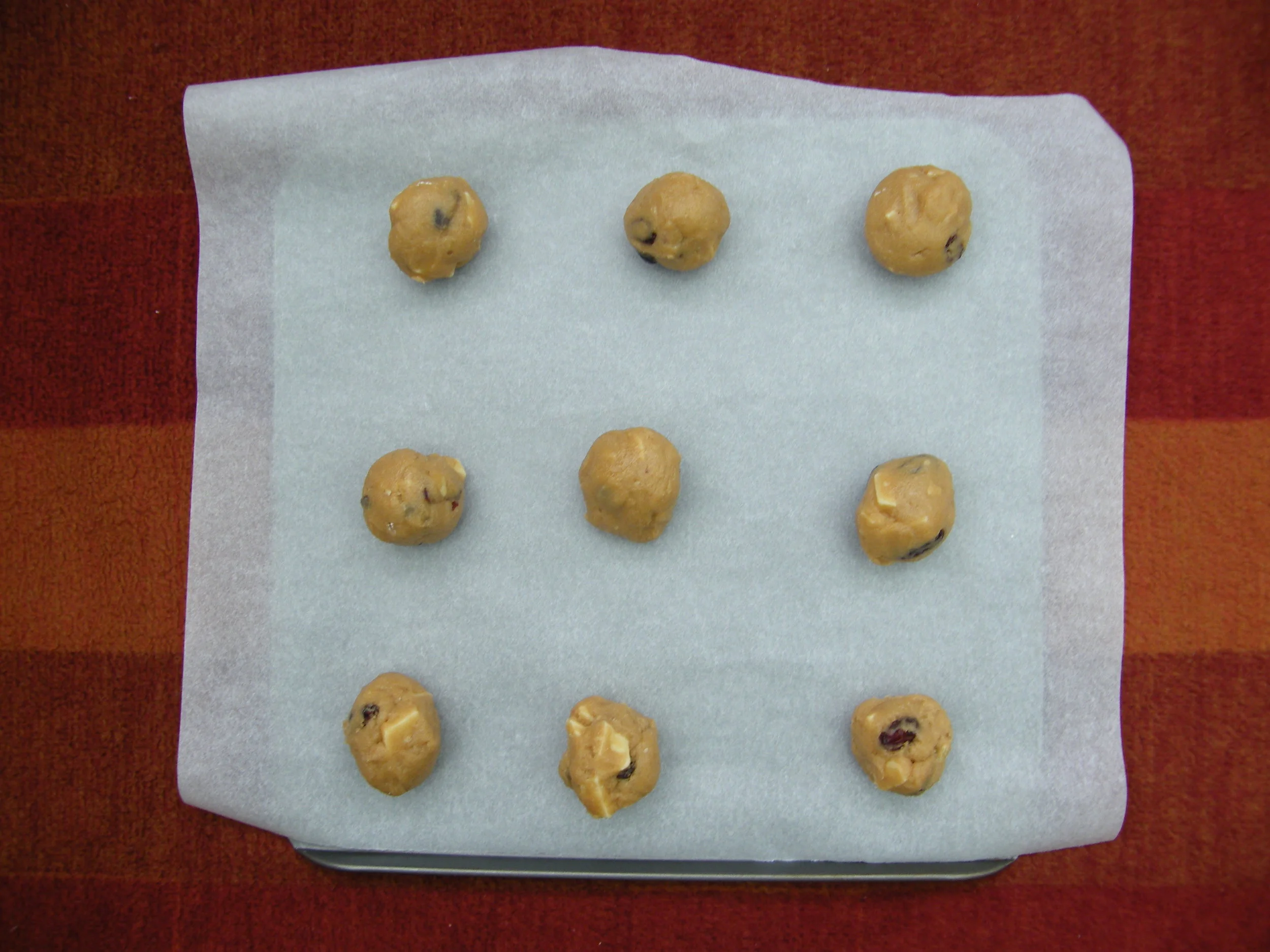 White Choc & Dried Cranberry Cookies