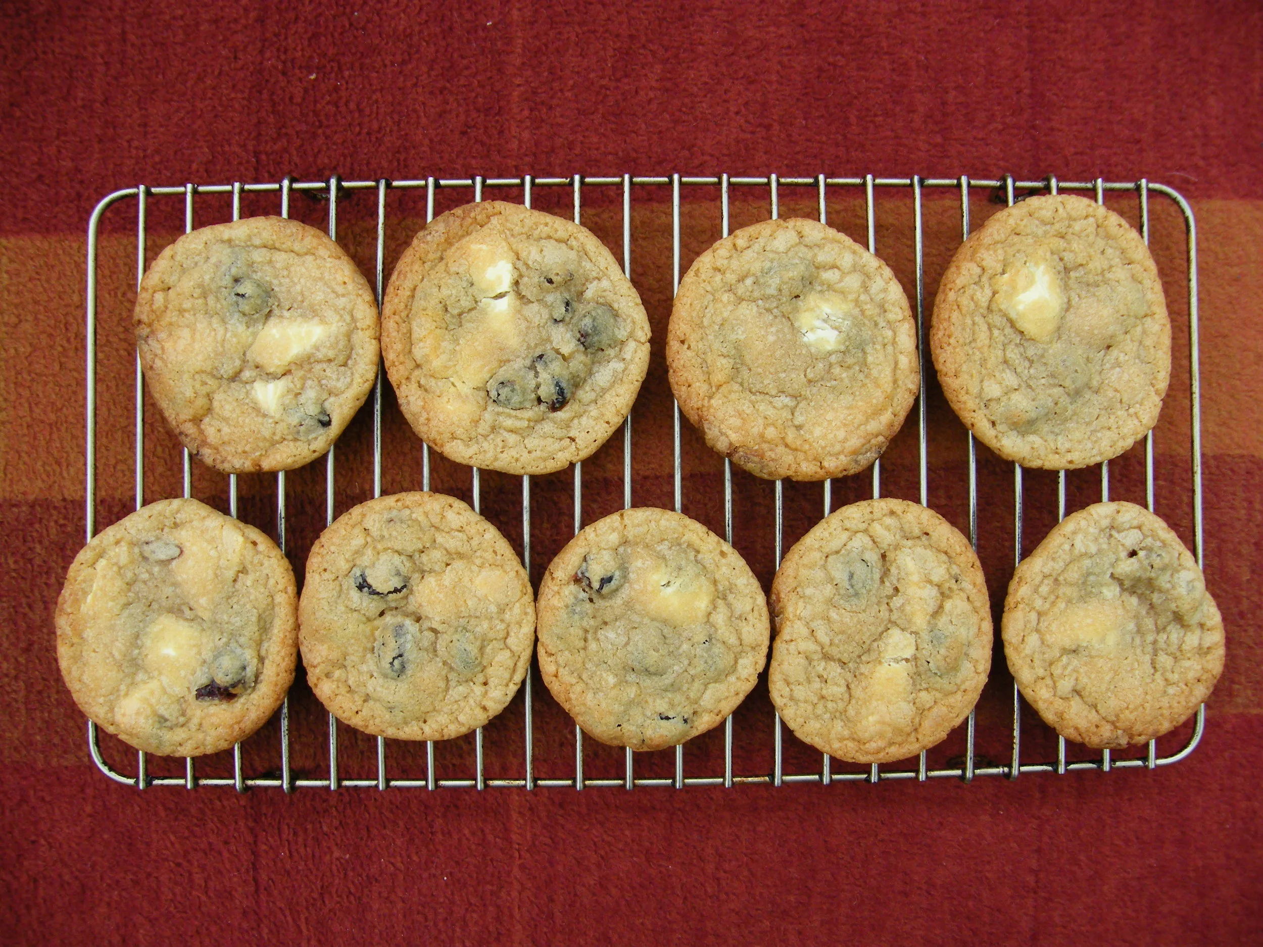 White Choc & Dried Cranberry Cookies