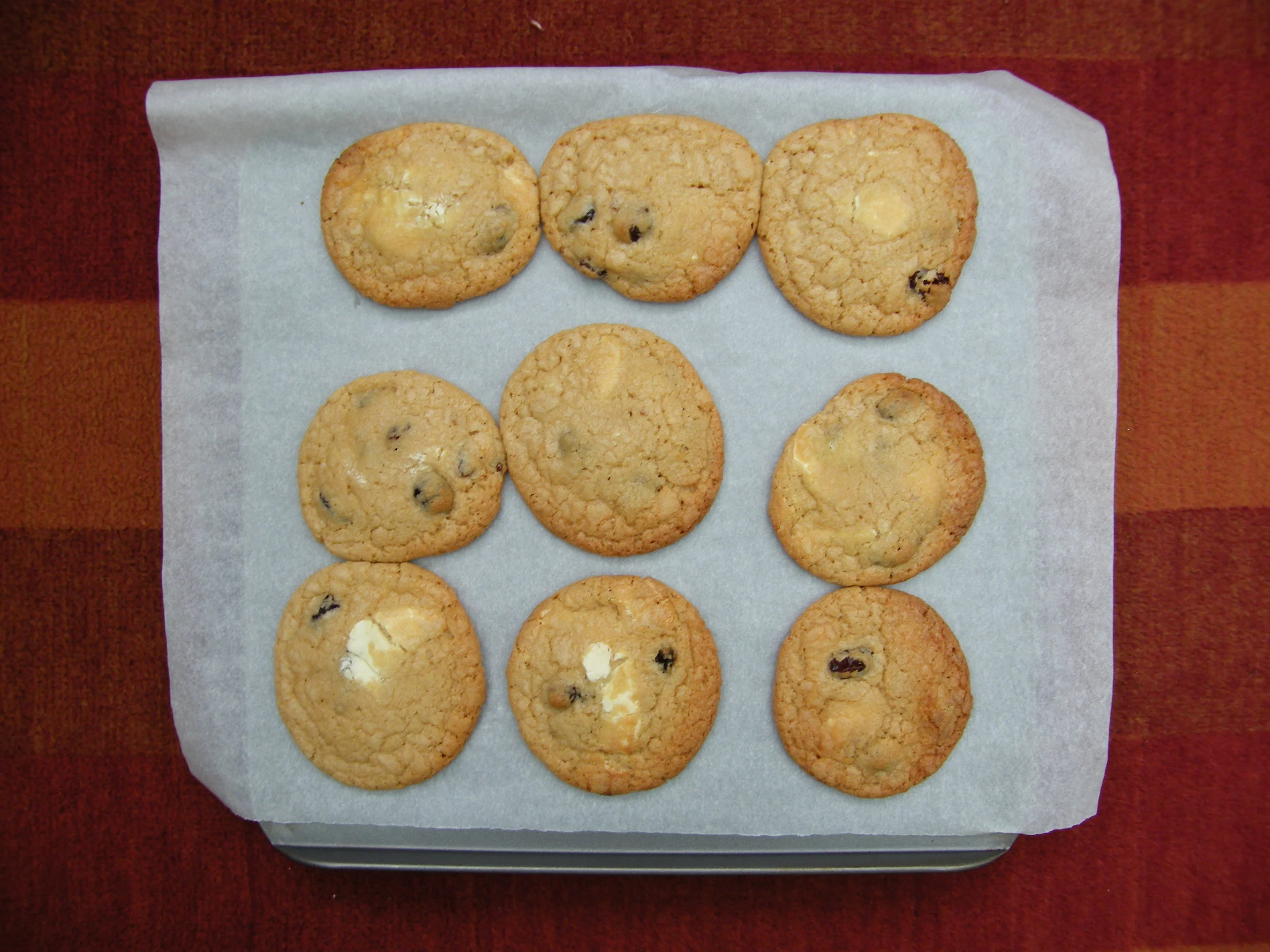 White Choc & Dried Cranberry Cookies