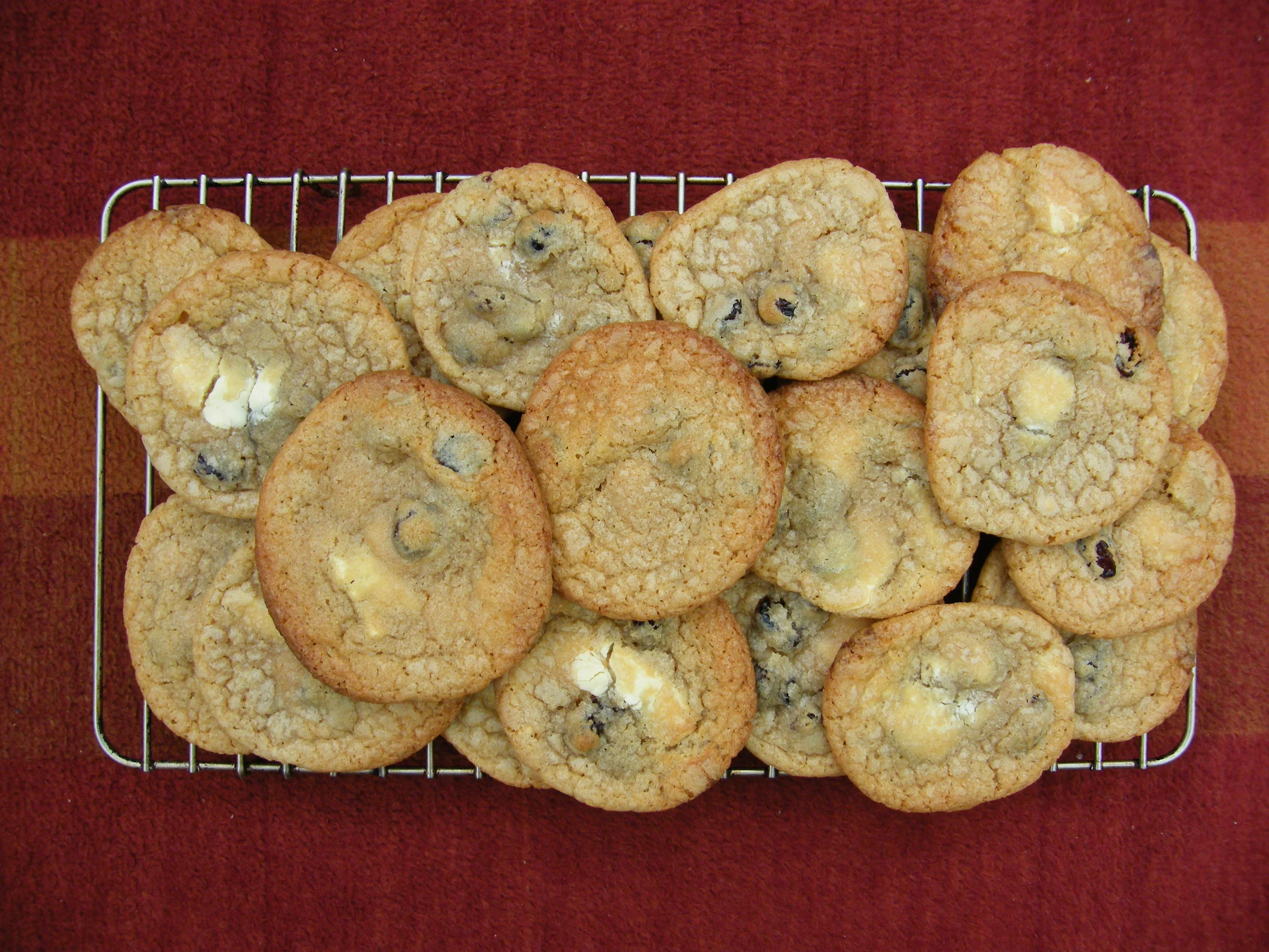 White Choc & Dried Cranberry Cookies