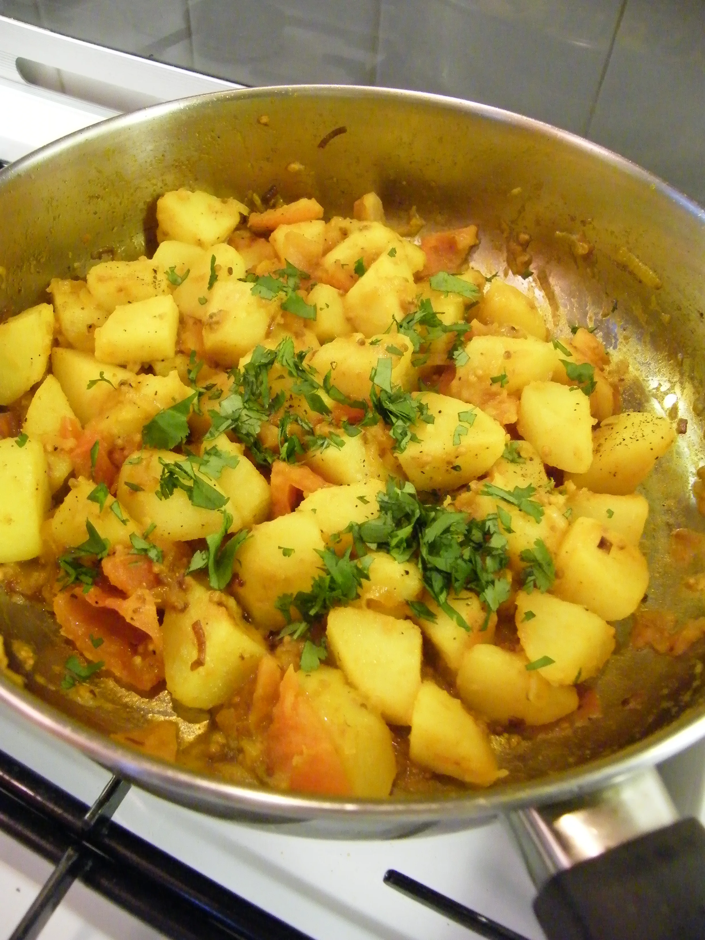 Smoked Haddock, Egg, Curried Potatoes