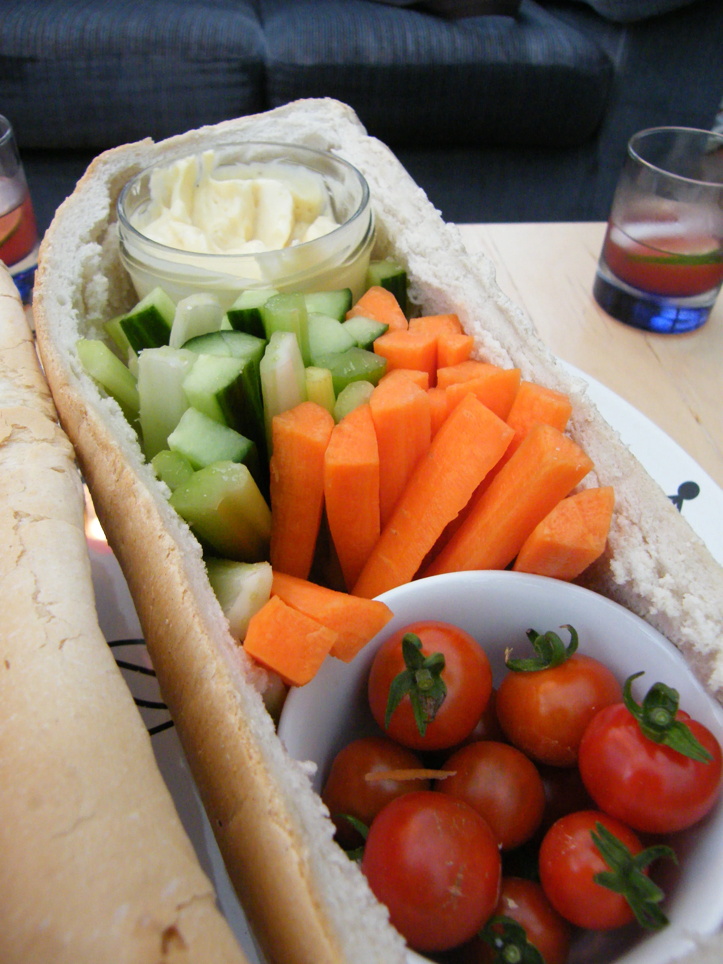 Picnic crudite loaf