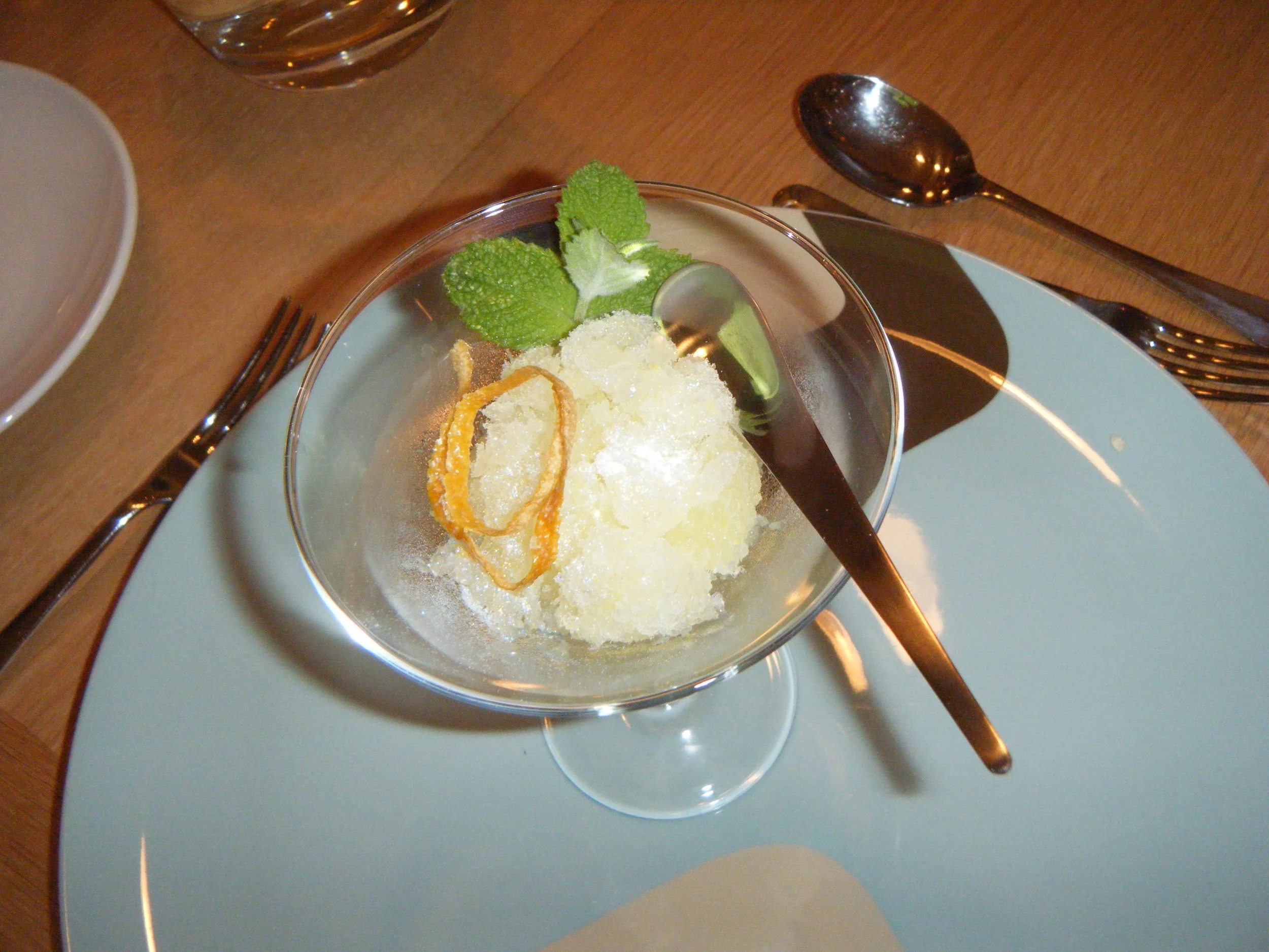 Lemon Vodka Martini Granita