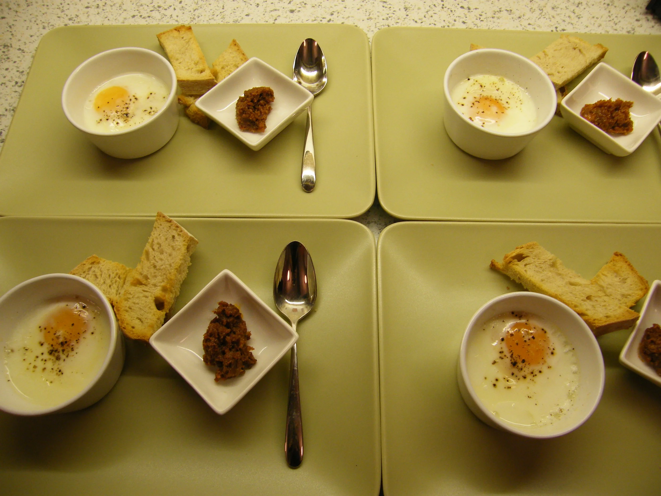 Oeufs en Cocotte and Chorizo Jam