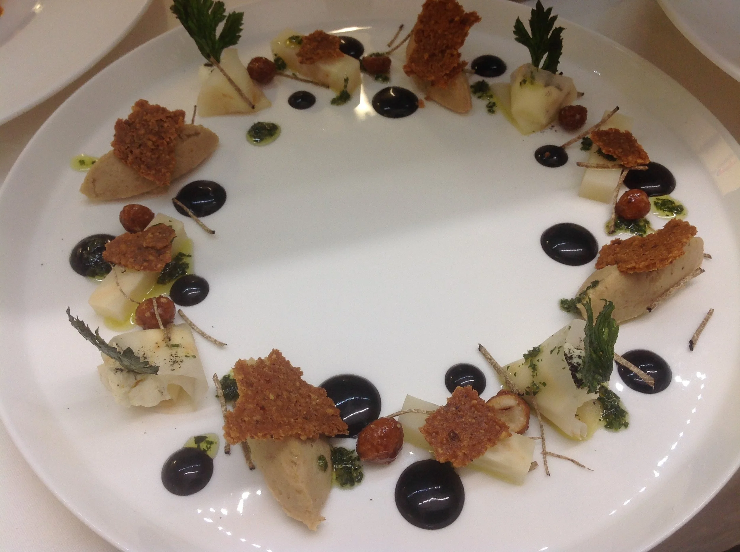 Smoked Salt Baked Celeriac black truffle, High Weald cow’s curd, celeriac leaf, hazelnut and gremolata