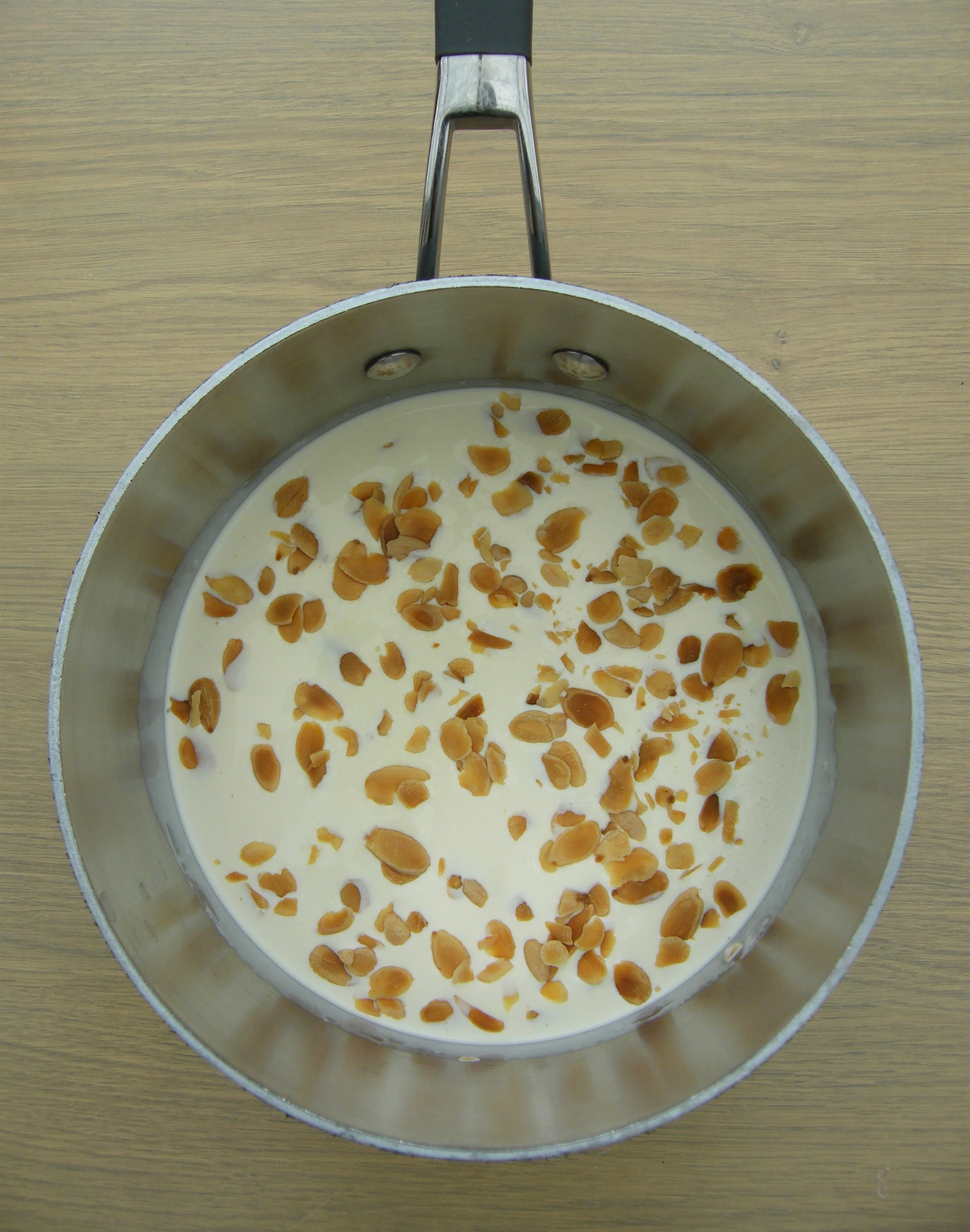 Cream, almond milk and nut infusion... the longer the better