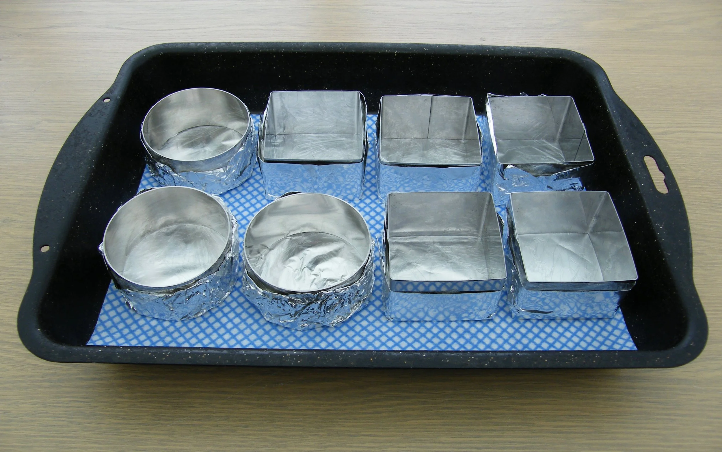 Cling wrapped and foiled on a bed of 'J-Cloth'