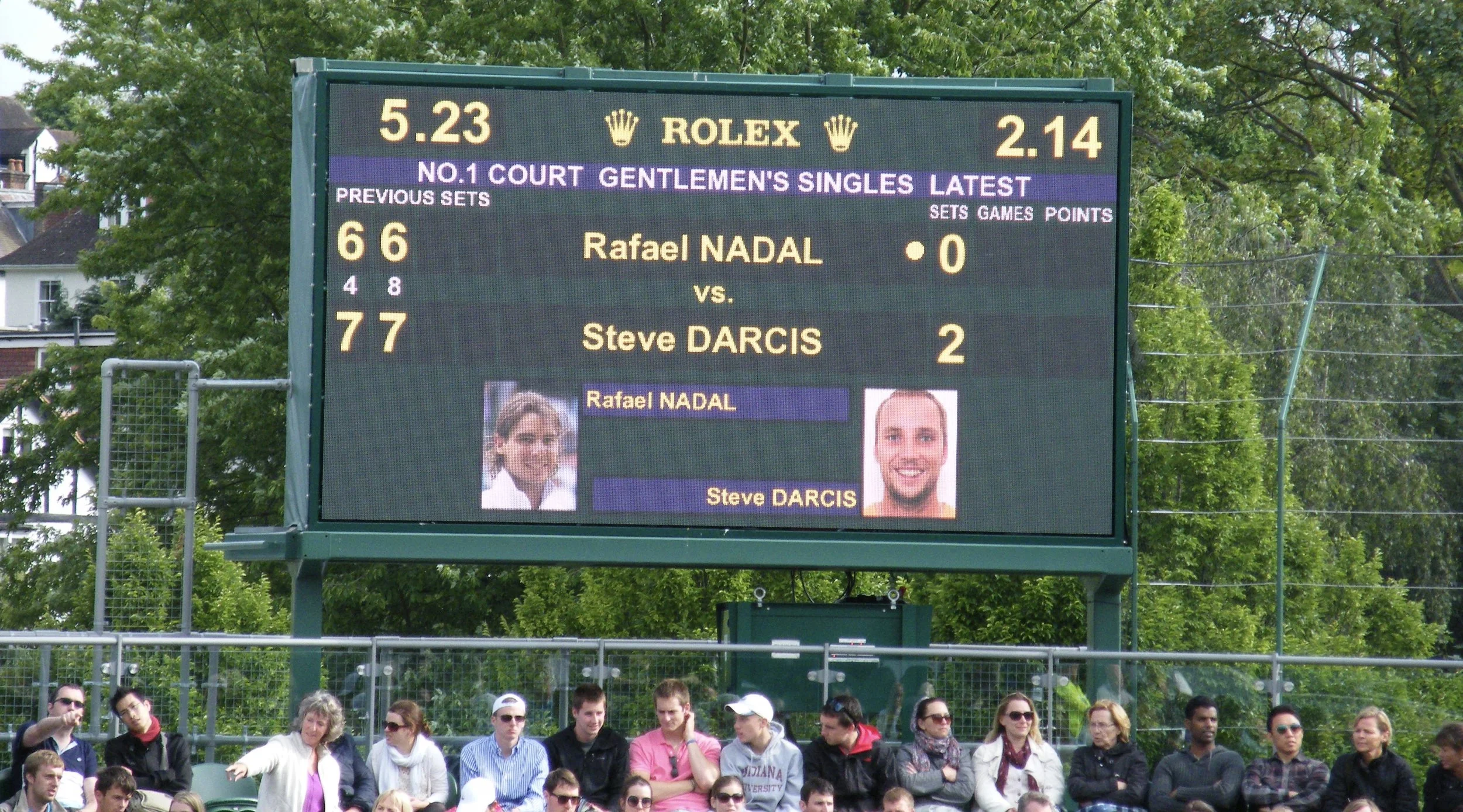 17:23 - The scoreboard from No 1 Court continued to make us wonder when Nadal would grind his way out of trouble.