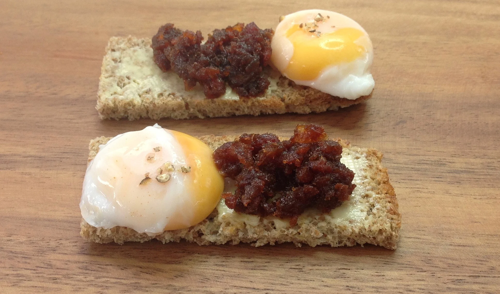 Quail Egg & Chorizo Jam Toast