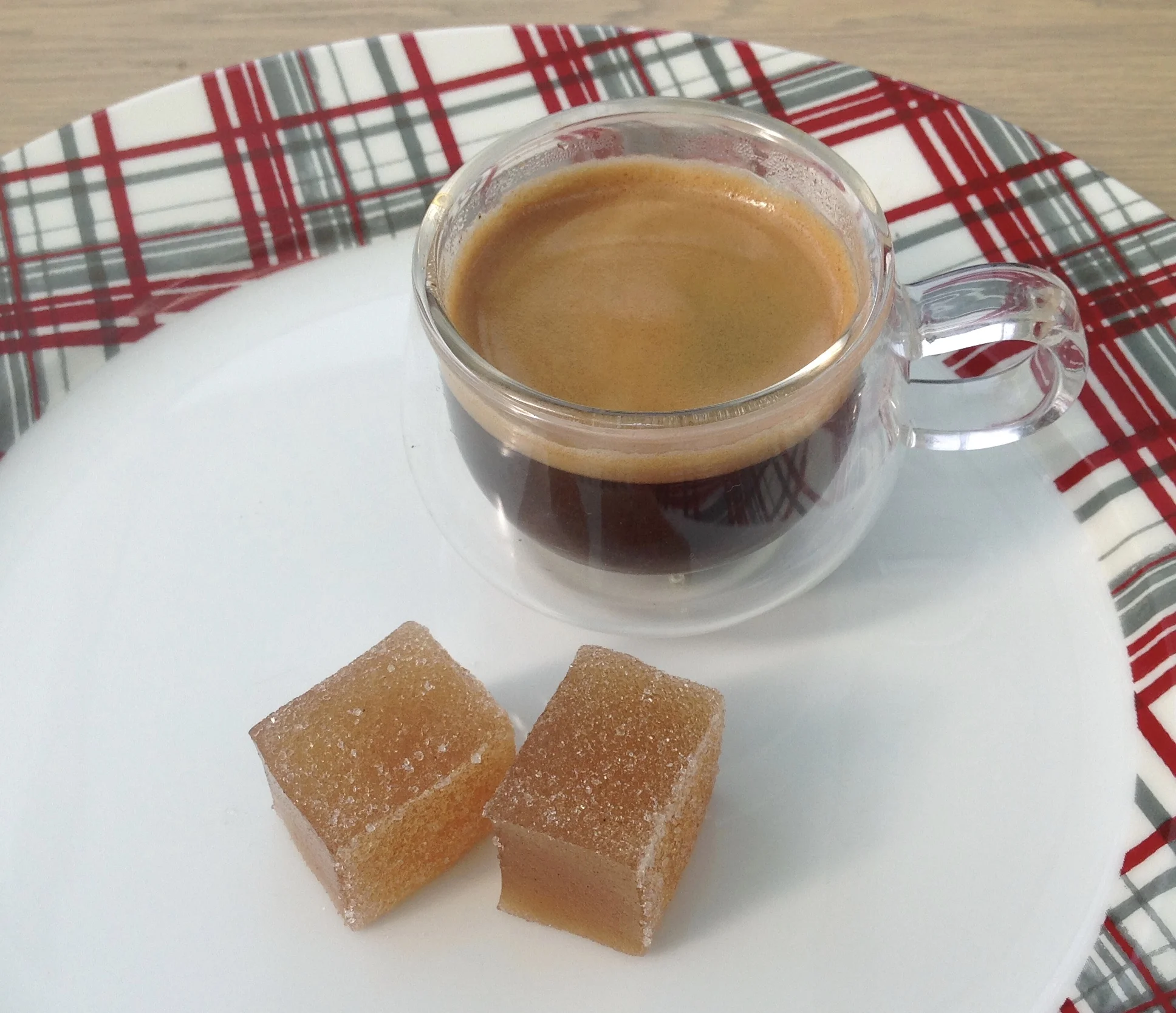 Cook's pair (pear?) of cheeky 'leftover' treats with this afternoon's espresso