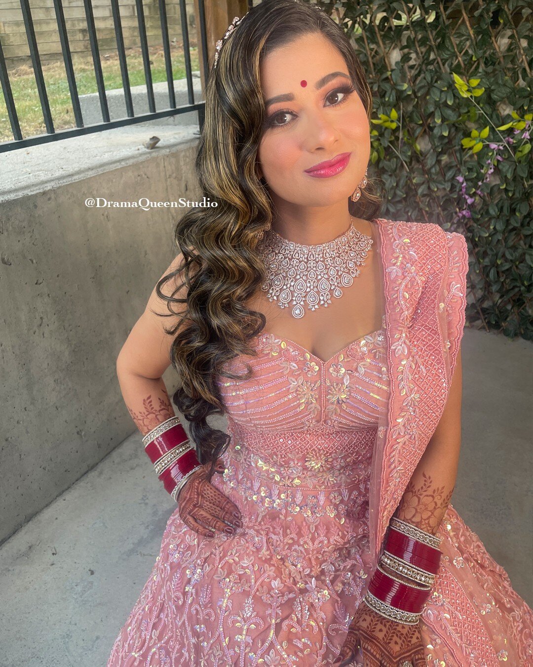 💖💖💖 Beautiful Komal  #Queened 👑 
Makeup Kiran @dramaqueenstudio
DQS Team  @dramaqueenstudio
Mehindi @hennabysapreet 
Jewellery @parasfashions 
Outfit @prashbride 
Booking bridal and non-bridal for 2022 and 2024.
Please send all inquiries to 
dram