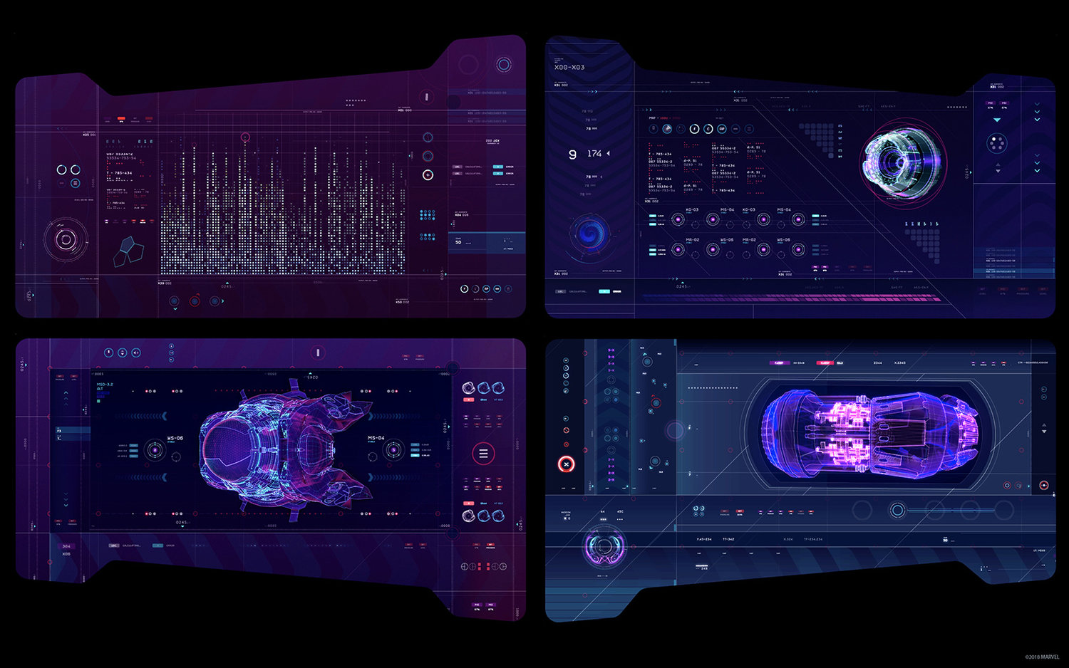 UI do filme Avengers Guerra Infinita.