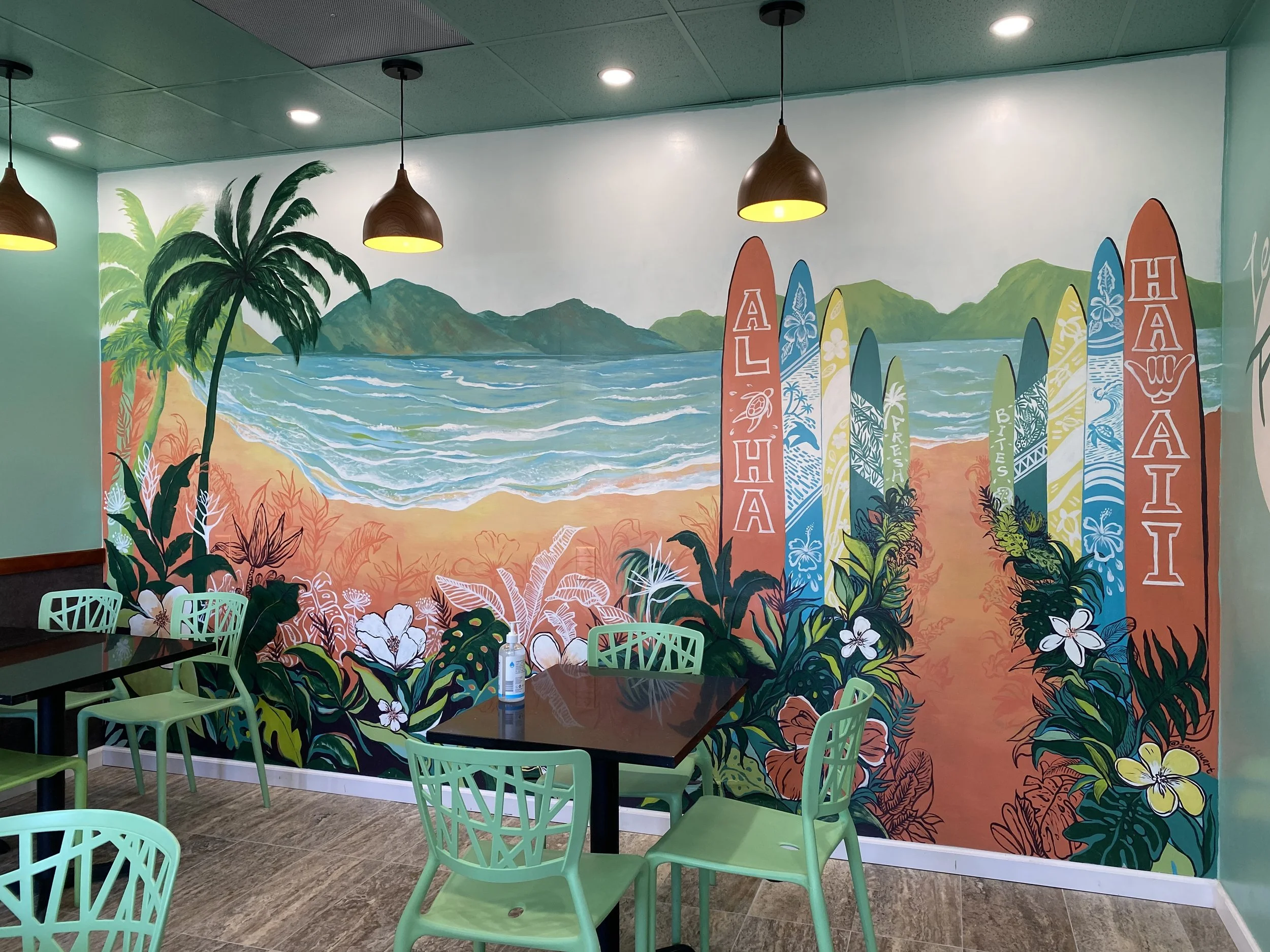 Commission Mural at Fresh Bites Hawaii