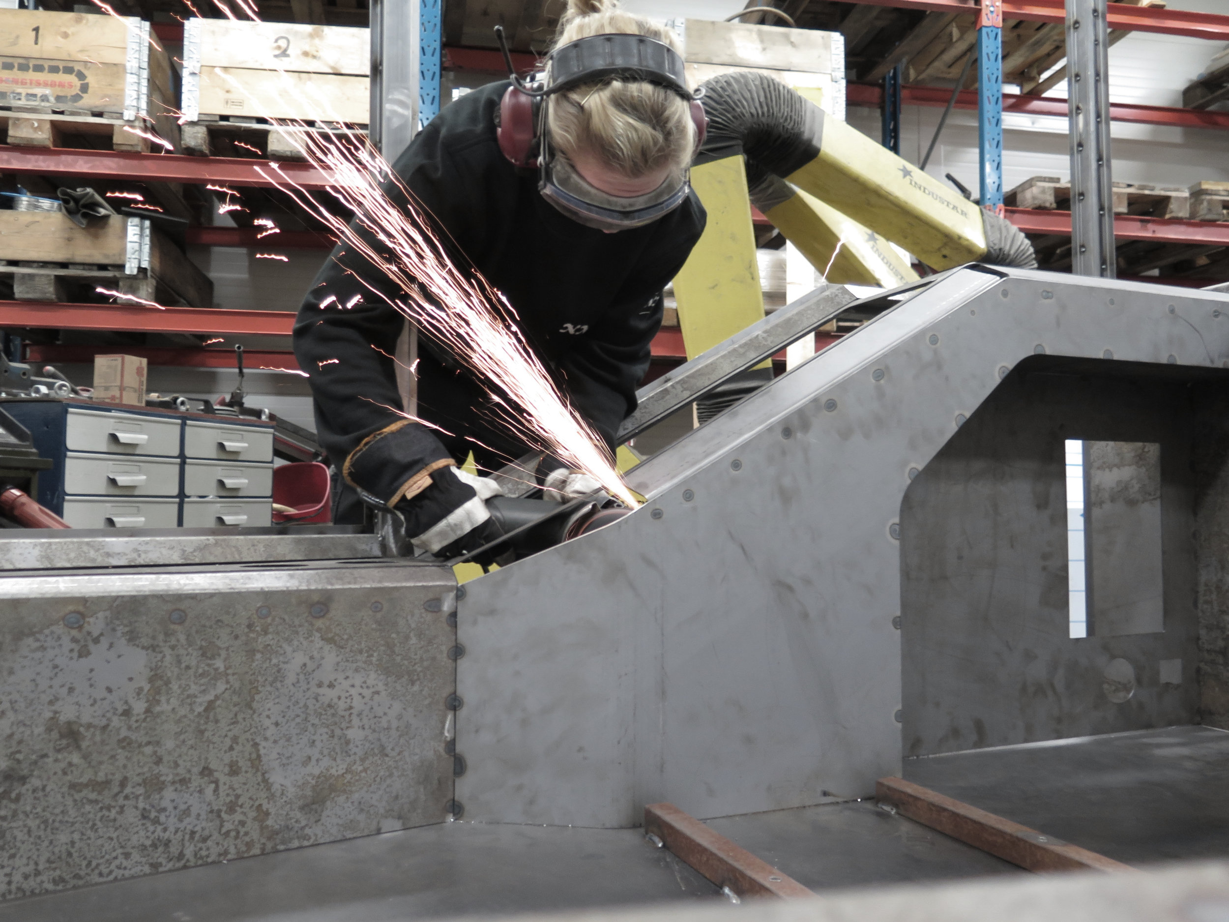 Many hours were spent in the workshop building the final prototype. 