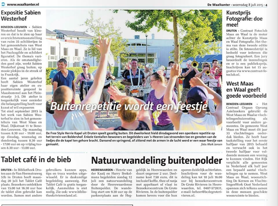 De foto in de krant.