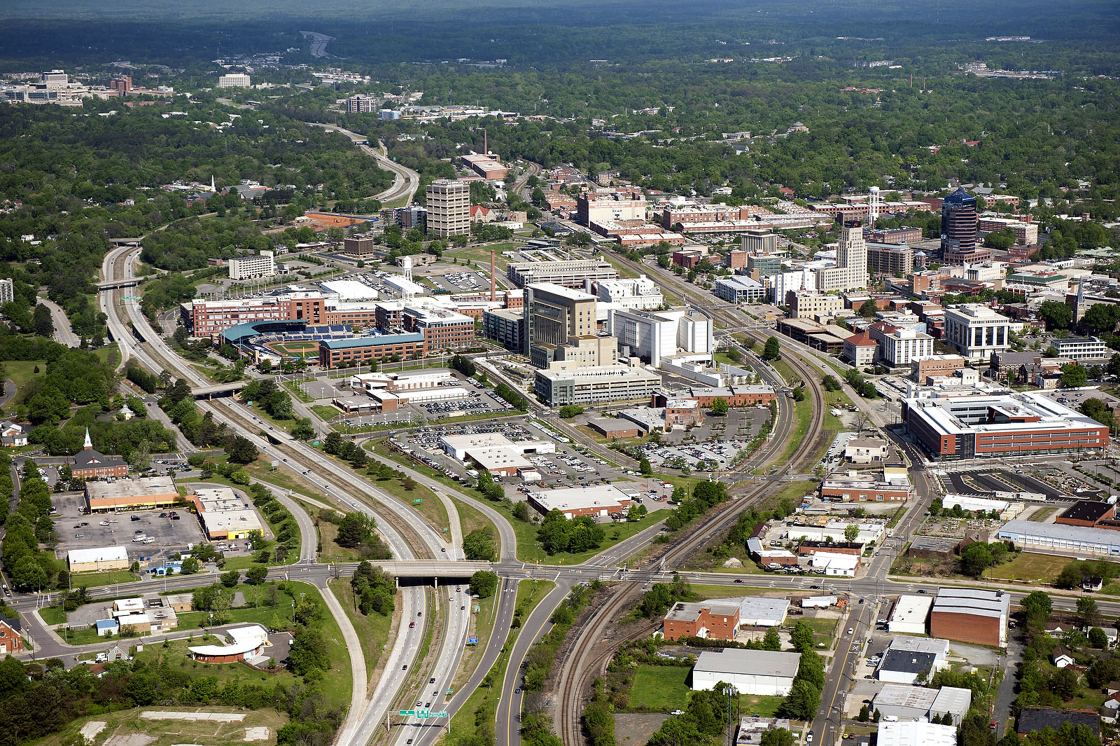 Aerial View of Durham, NC