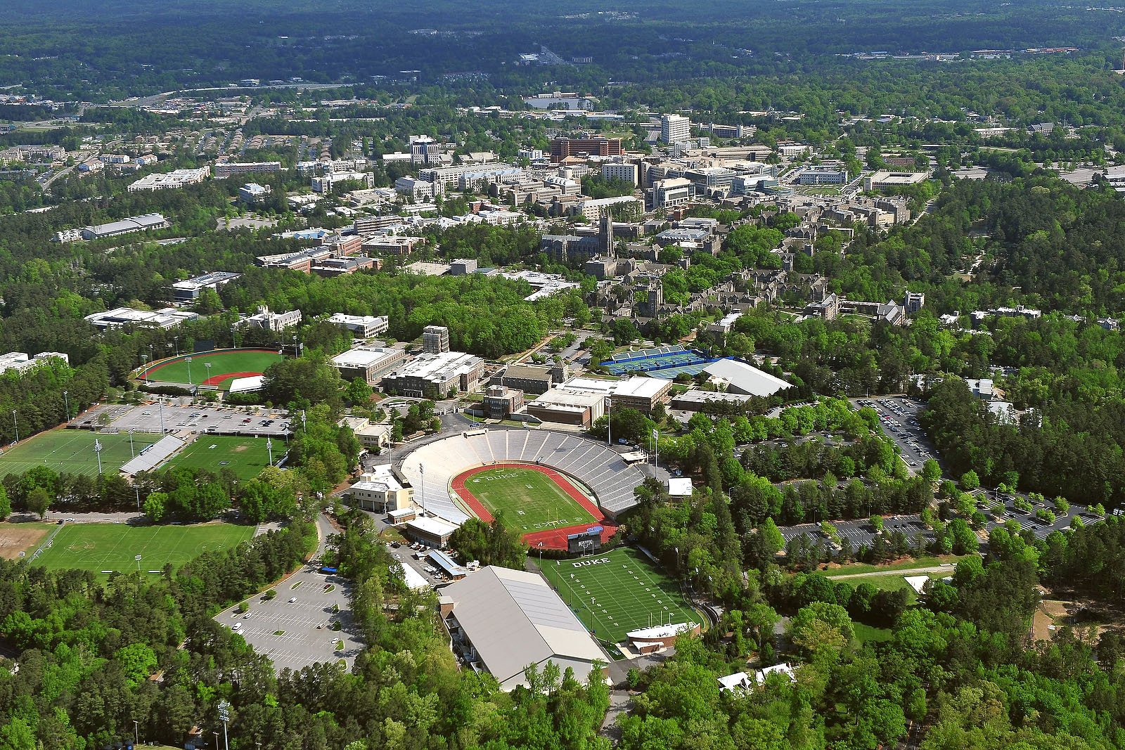 Aerial View of Duke University Campus