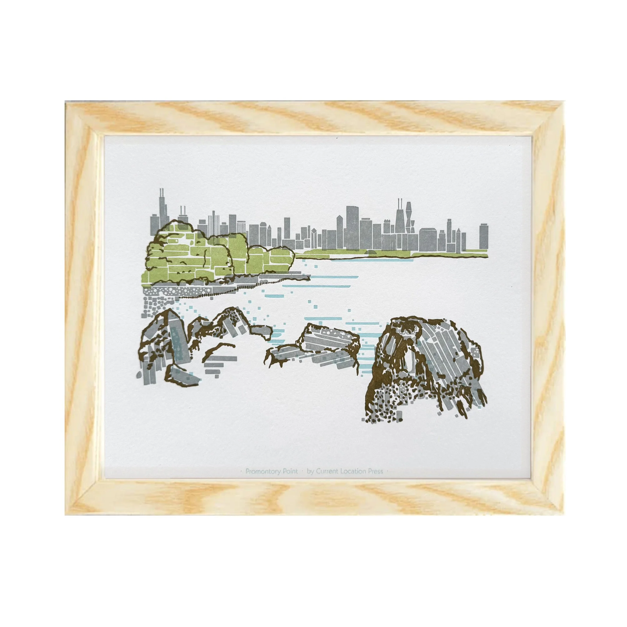 Promontory Point Hyde Park, Chicago - Fine Art Letterpress Print