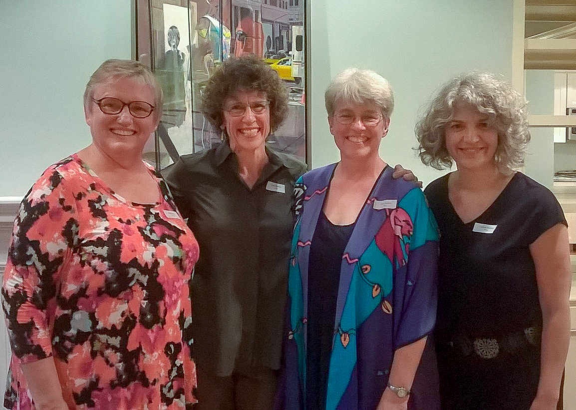 Gail Henry, artist Linda Button, Sam Francis, and Lenore Rubino.