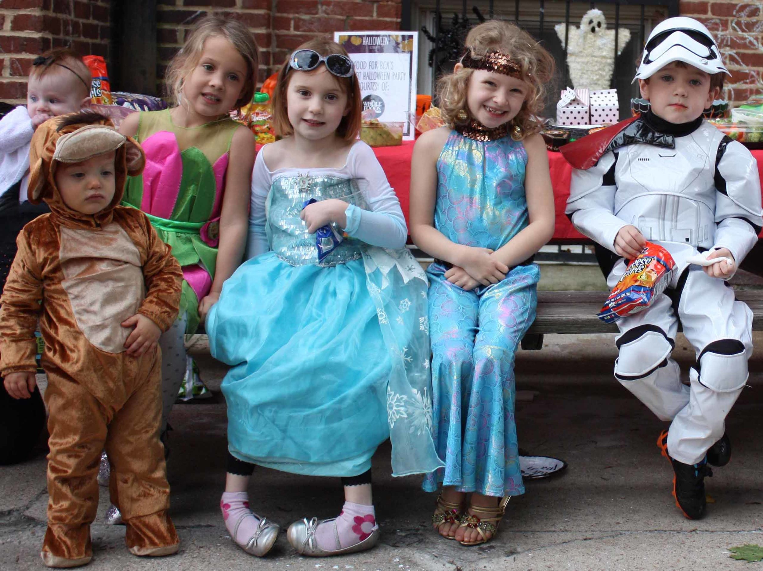 Guests take a breather from the rigors of eating, slime making, and Halloween-themed game playing.