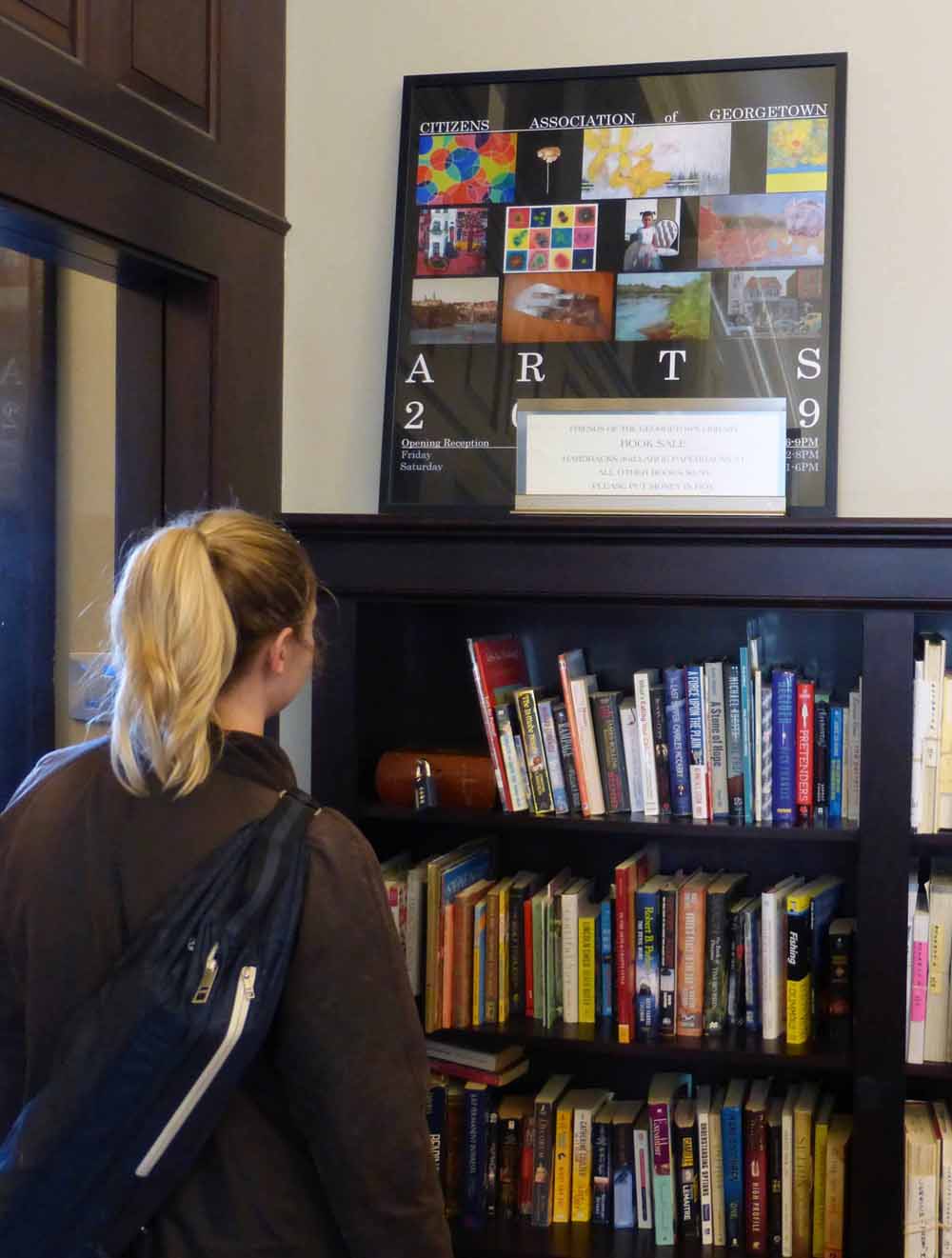 the friends provide "a range of visible and invisible contributions," including an on-going used book sale, notes library manager lucy thrasher.
