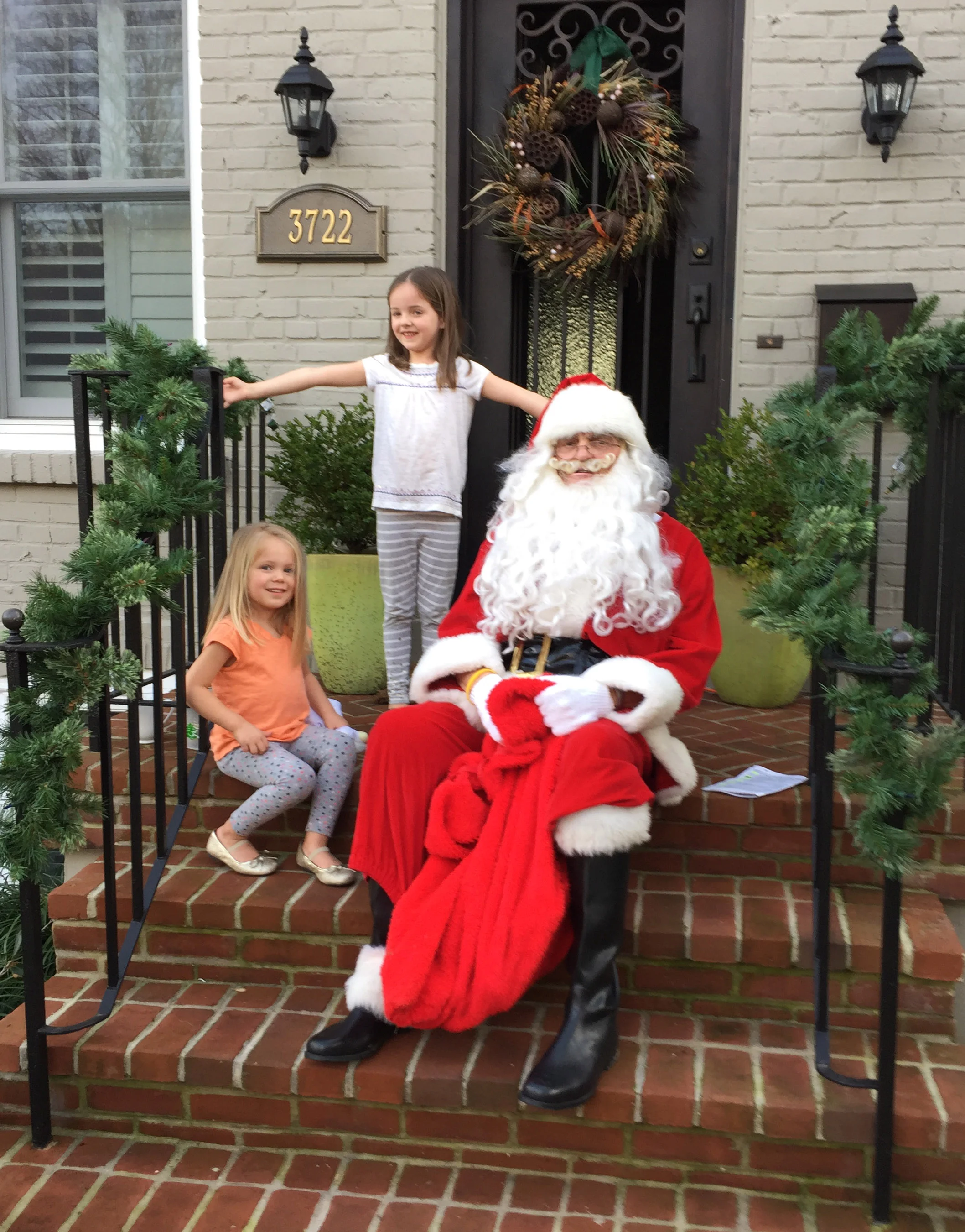 Santa Goes Door to Door