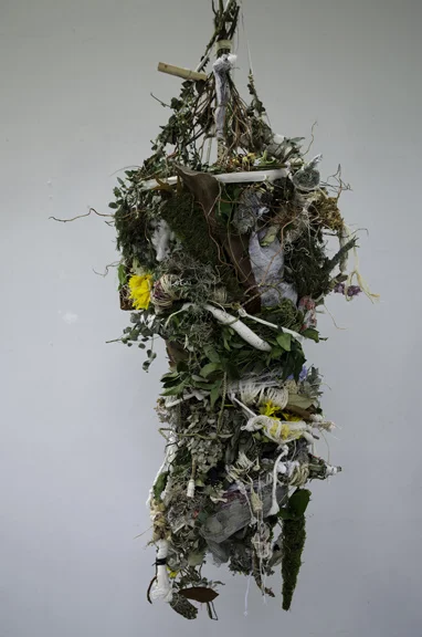 Atlanta Bound , 5' x 5' x 4', plants, fiber, metal
