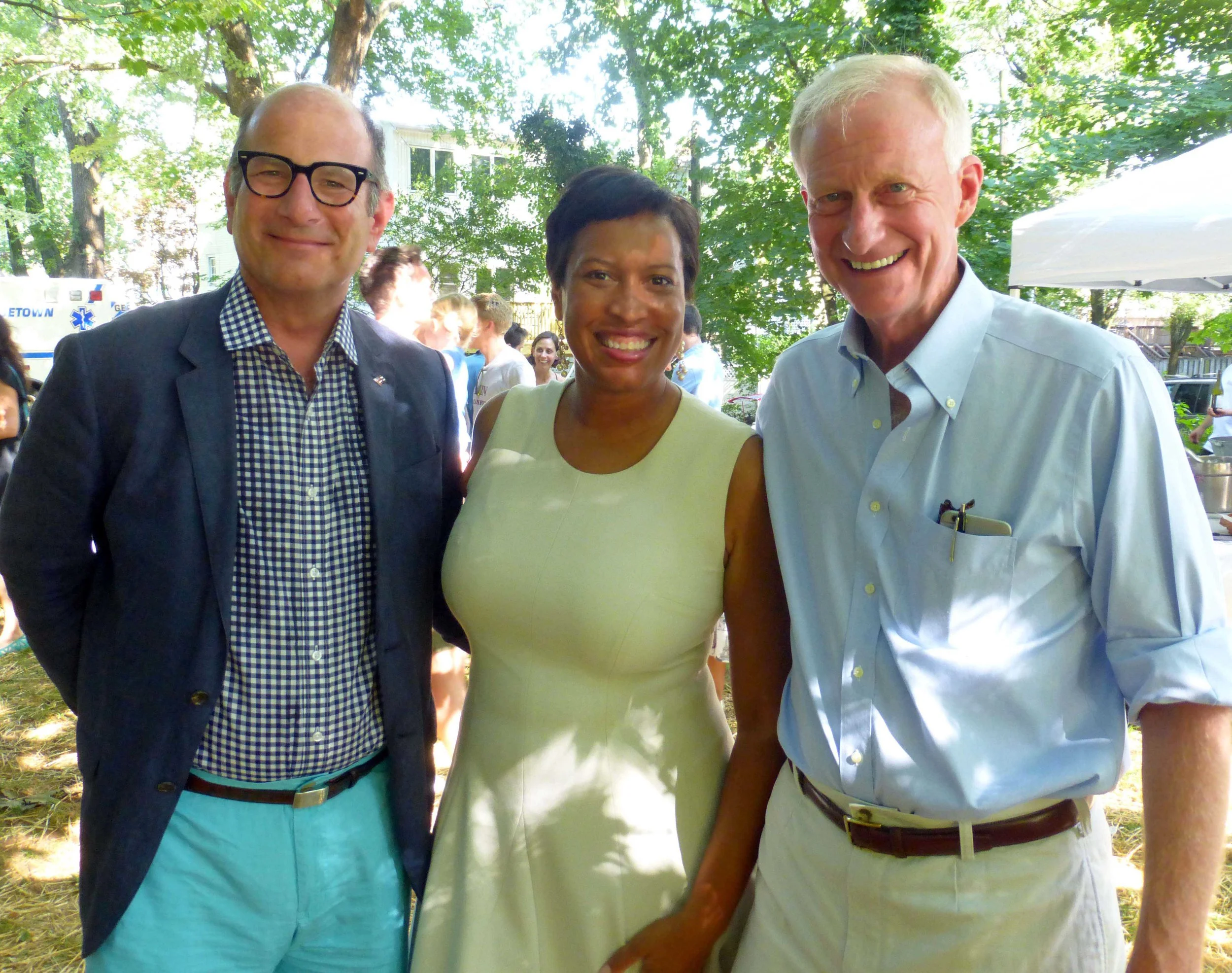 special guests ANC-2E chair Joe Gibbons, Mayor Muriel Bowser, and Councilmember Jack Evans.