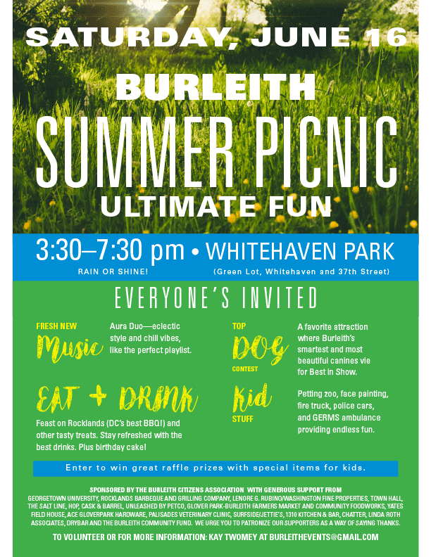 Burleith Picnic: June 16