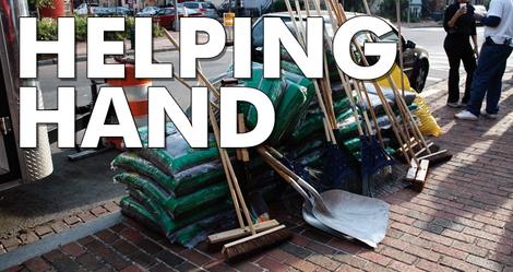 DC's Helping Hand Program lent tools and provided trash bags.