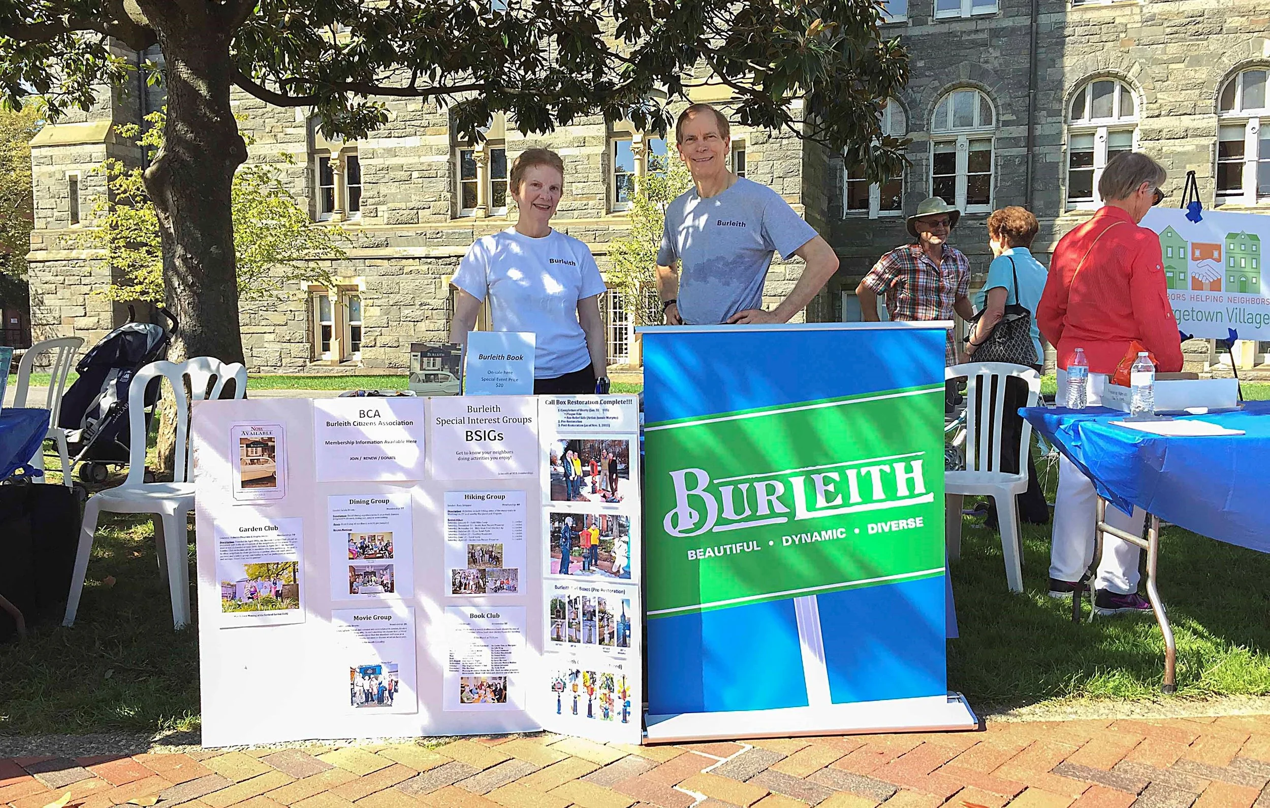 The Burleith Citizens Association will staff a table again this year. Please stop by and learn what's up in Burleith.