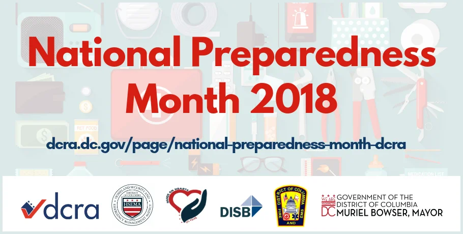 Follow DCRA on its social media accounts for safety tips and event updates. #PrepareEarlyBeReady #NatlPrep #DCDCRANatlPrep #PlanAhead #SafeandSimple.