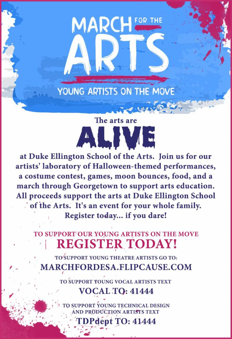 March for the Arts takes place on Saturday, Oct. 20.