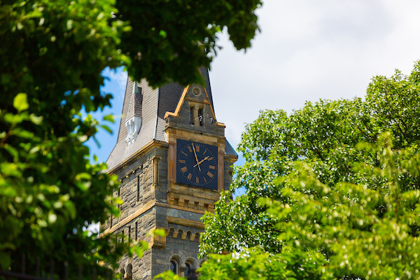 Healy Clock Tower. Photo courtesy of Georgetown University.