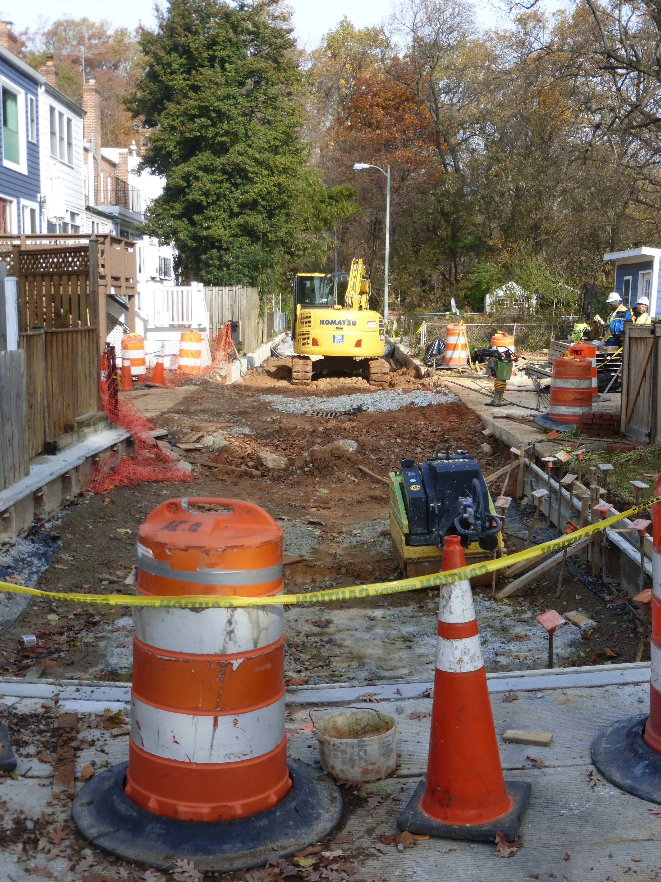 Work began at the end of October 2018 on the first Burleith alley (paralleling 39th Street above T).