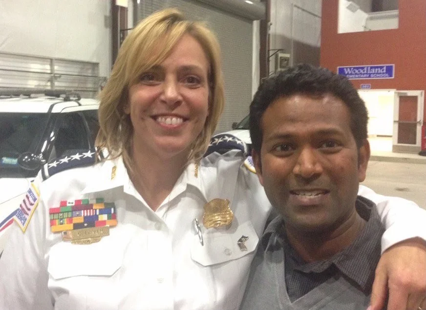 D.C. Police Chief Cathy L. Lanier and Kishan Putta in 2015. Photo courtesy Kishan Putta.