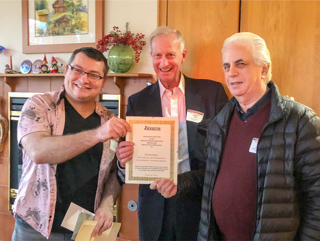 Eric Langenbacher, Jack Evans, and Ed Solomon. Photo by Stephen Brown.