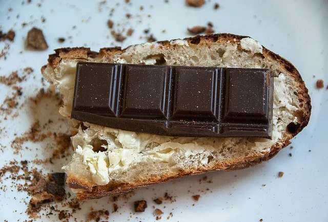 Bread, butter and chocolate. Hospitals can make you feel like eating this for lunch. Jackmac pic.