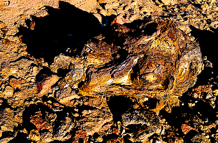 Can you see the iron skull? It was over a foot long. Photo by author.