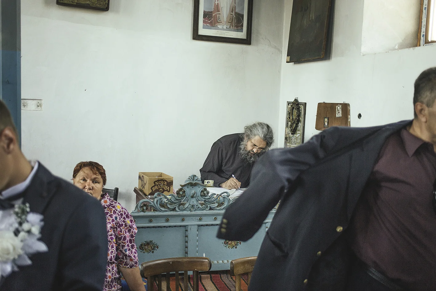 Church, after the wedding ceremony, Letea, Romania, 2015