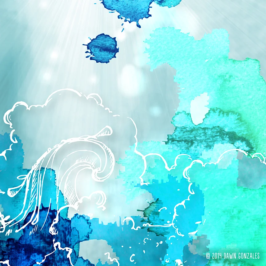 Japanese Watercolor Wave