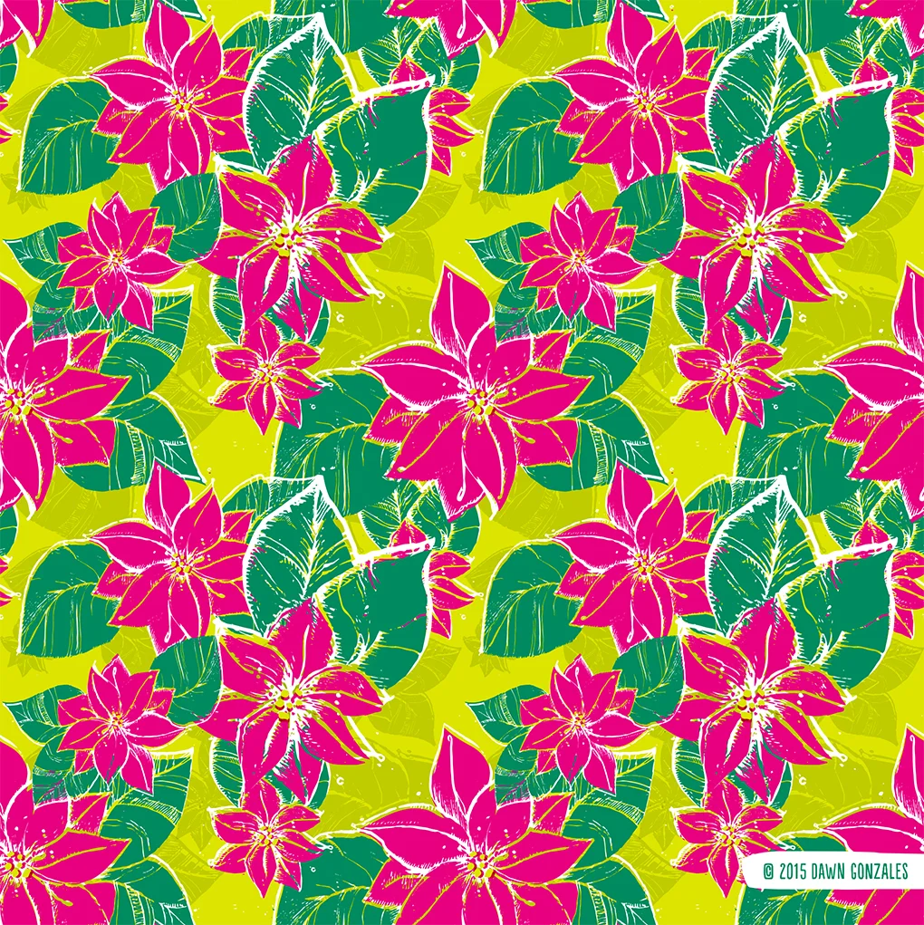 Pink Poinsettias